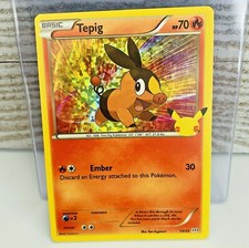 Tepig 13/25 HOLO Pokemon Card 25th Anniversary McDonalds Promo 2021