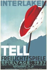 INTERLAKEN SWITZERLAND VINTAGE STYLE PRINT/POSTER SATIN PHOTO PAPER T323