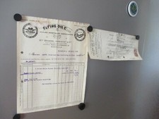 RECHNUNG UND MELDUNG MARSEILLE 1937 MOTOPORSE TEFING OIL FÜR 1 KANISTER ÖL RICINOL