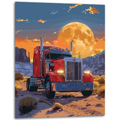 Semi Truck Wall Art Decor Trucking Office Trucker Poster 11x14