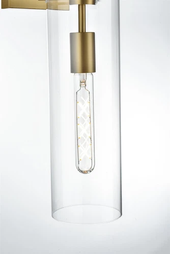 Living District Savant 4.5" Wall Sconce Clear Shade In Satin Gold - Picture 4 of 8