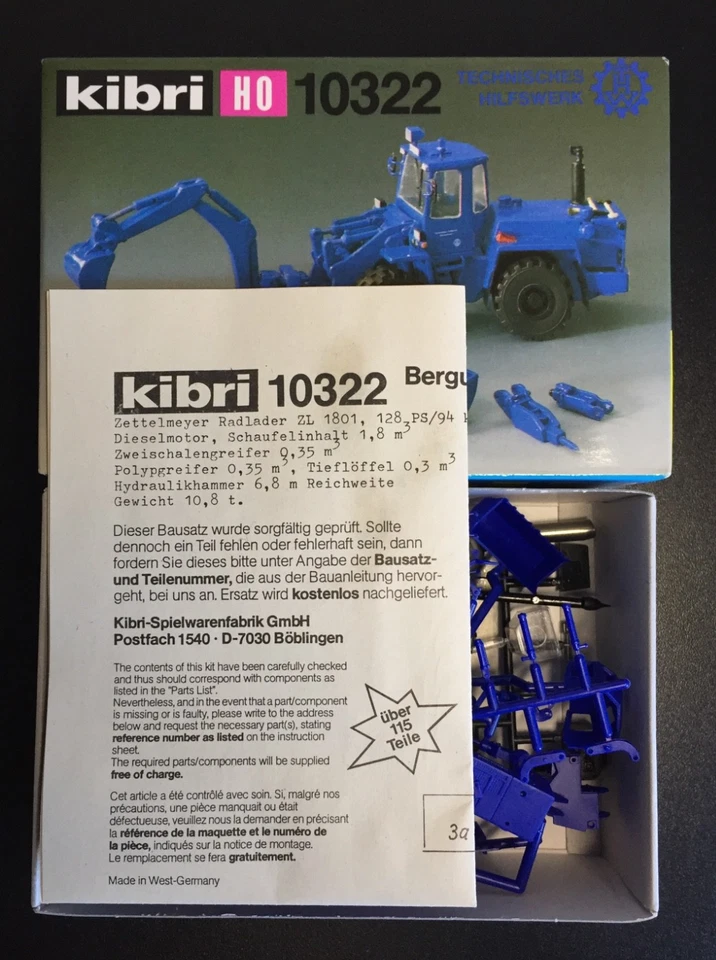 kibri 10322 Baukasten ZL 1801 Zettelmeyer Radlader "THW" H0 1:87 - Bild 4 von 4