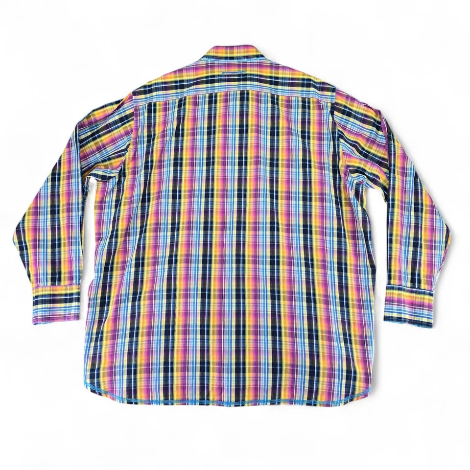 Camisa Occidental Georg Roth Para Hombres 2XB Cuadros Colorida Floral Forrada Perla A Presión Pavo Foto 3 de 4