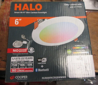 HALO HLB 6" Smart Wi-Fi LED Recessed Downlight Color - Image 1 of 4