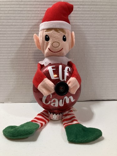 14” Handmade Elf Cam Plushee Pals Plush Shelf Doll Boy Red Shirt Red Ball - Picture 2 of 4