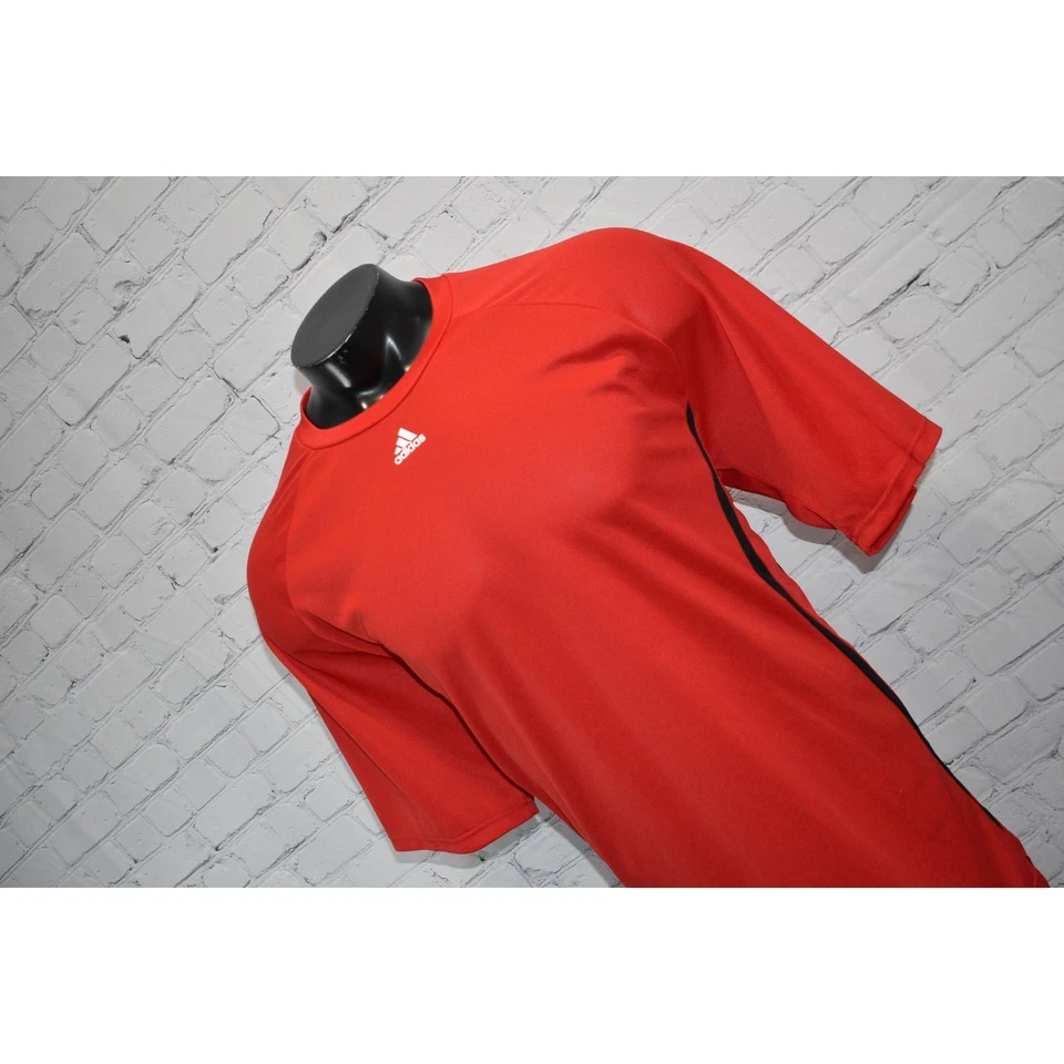 Adidas Camisa de Gimnasio Camiseta Para Hombre Talla 2XL Poliéster Rendimiento Rojo Entrenamiento Fútbol Foto 3 de 4