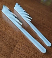 2 Tupperware VTG 8" Teaser Comb Teasing Hair Brush 436 White NOS
