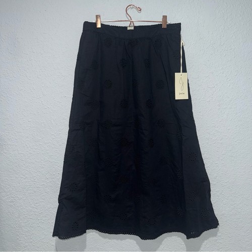 Joie Linen Blend Floral Embroidered Midi Skirt Size Medium Boho Feminine Capsule - Picture 2 of 5
