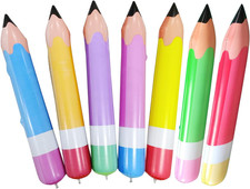 7pcs 27 Inch Giant Large Inflatable Pencil Balloon, Back to School Graduation De