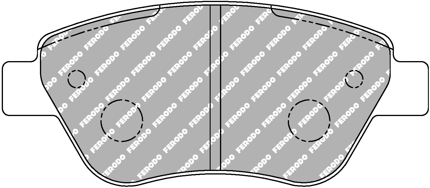 Front Ferodo DS2500 Brake Pads for Fiat Panda 169 1.4 100hp FCP1466H