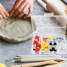 Polymer Clay Cutters: 40PCS Stainless Steel Round Clay Punch Tools with Box C...