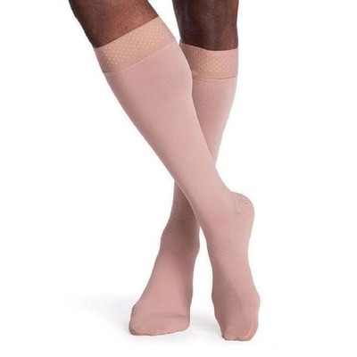Sigvaris Secure Men's Knee High with Silicone Dots CT 20-30mmHg Black Size X2