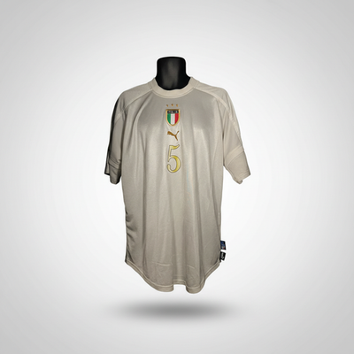 2004-2005 Italy F. Cannavaro AWAY Kit Soccer Jersey Shirt Puma