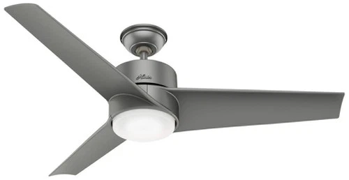 54" Hunter Havoc-WeatherMax Matte Silver Modern Fan with Wall Control - Picture 2 of 10