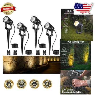 4pk 3W Low Voltage LED Spotlights 3000K Warm White Waterproof Landscape Lights