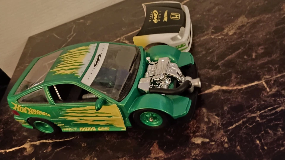 1/18 Hot Wheels Tunerz Honda CRX🔥 De colección 2002 Mattel-Llantas Capós Llanta Llave Leer🔥 Foto 3 de 4