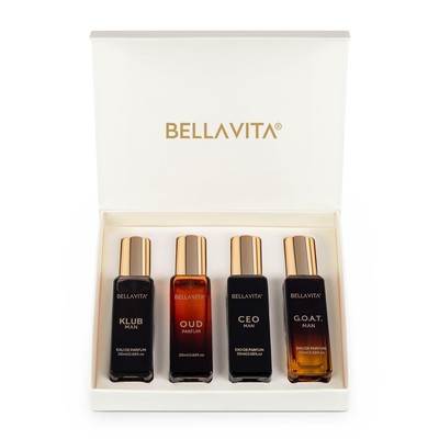 Bella Vita Luxury Man Perfume Gift Set for Men 4x20 ml 