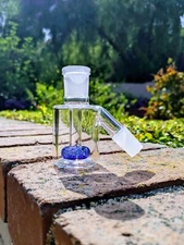 Premium 14mm 45° Lil Sweety Cobalt Ash Catcher for Water Pipe Bong Bubbler