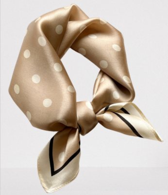 スカーフ BEIGE SILK SCARVES 100% Silk 20