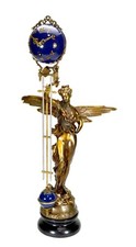 Large Mystery Brass Lady Gloria 8 Day 4 Cobal...
