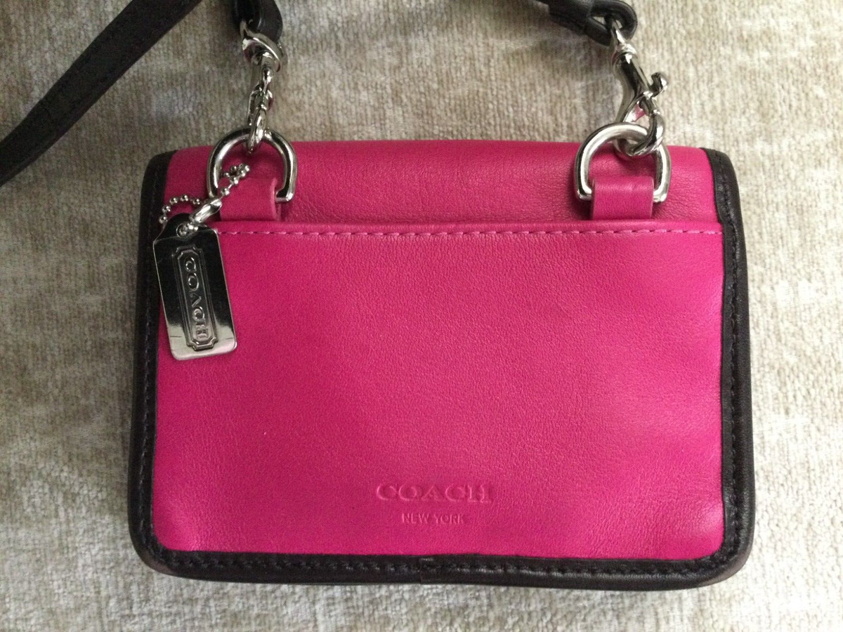 バッグ COACH Turn lock Leather mini Boston Bag COACH Mini Boston Bag Leather Turnlock Zipper Charm Casual
