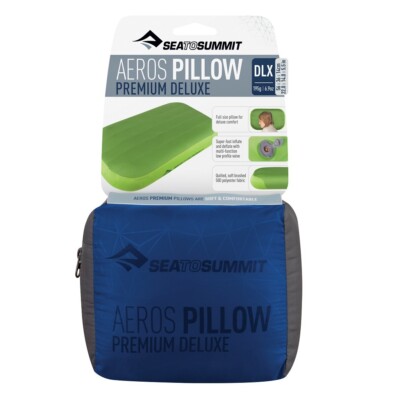 Sea To Summit Aeros Premium Pillow Deluxe Navy Camping Biking