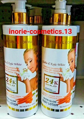 24 K Gold Glutathione & Kojic White Nutri Glow Whitening Body Milk 500/ML