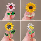 Fashion Crystal Sunflower Brooch Pin Breastpin Women Clothing Collar Jewelry New
