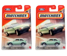 2025 Matchbox 1983 Ford Fiesta MK2 #84 Metallic Green - Set of 2