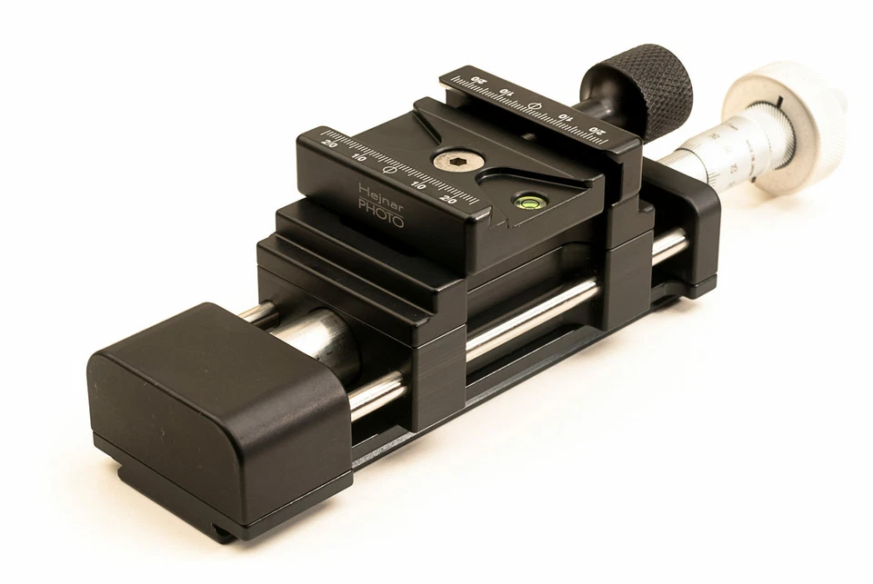 Riel de enfoque de micrómetro Hejnar - Arca-Swiss Macro Precision, hecho en EE. UU. Foto 2 de 4