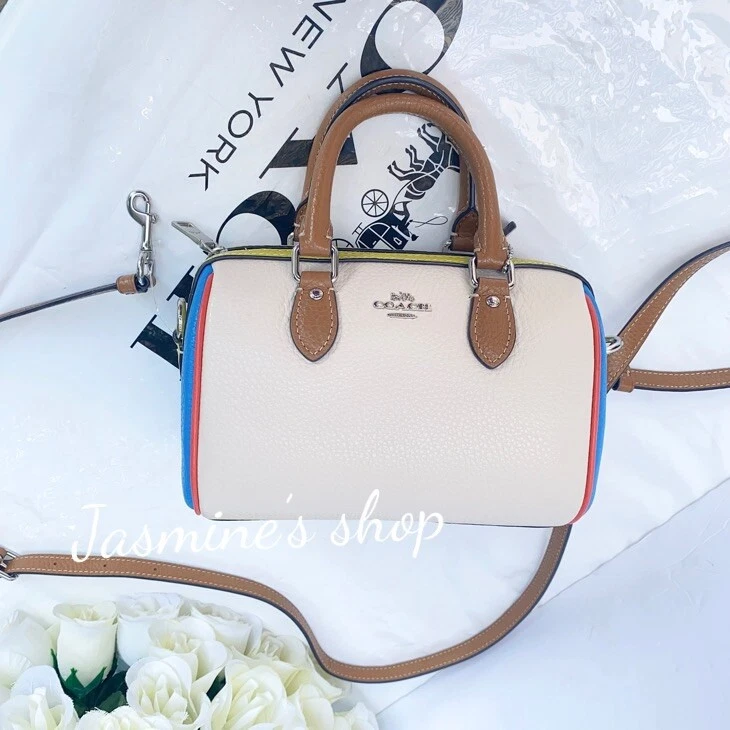 Coach Mini Tracolla Rowan nuova con etichette in colorblock CK455