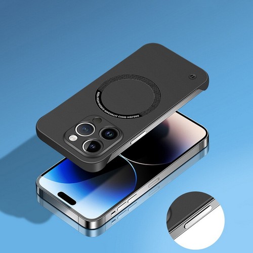 Frameless Case For iPhone 16 15 17 Pro Max Air 14 13 Ultra-thin Magnetic Cover - Picture 6 of 20