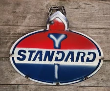 Metal STANDARD Gasoline Sign Gas Motor Oil Garage Man Cave Home Decor Recycled