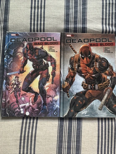 Deadpool Bad Blood 2 Book Lot. One Signed Rob Liefeld