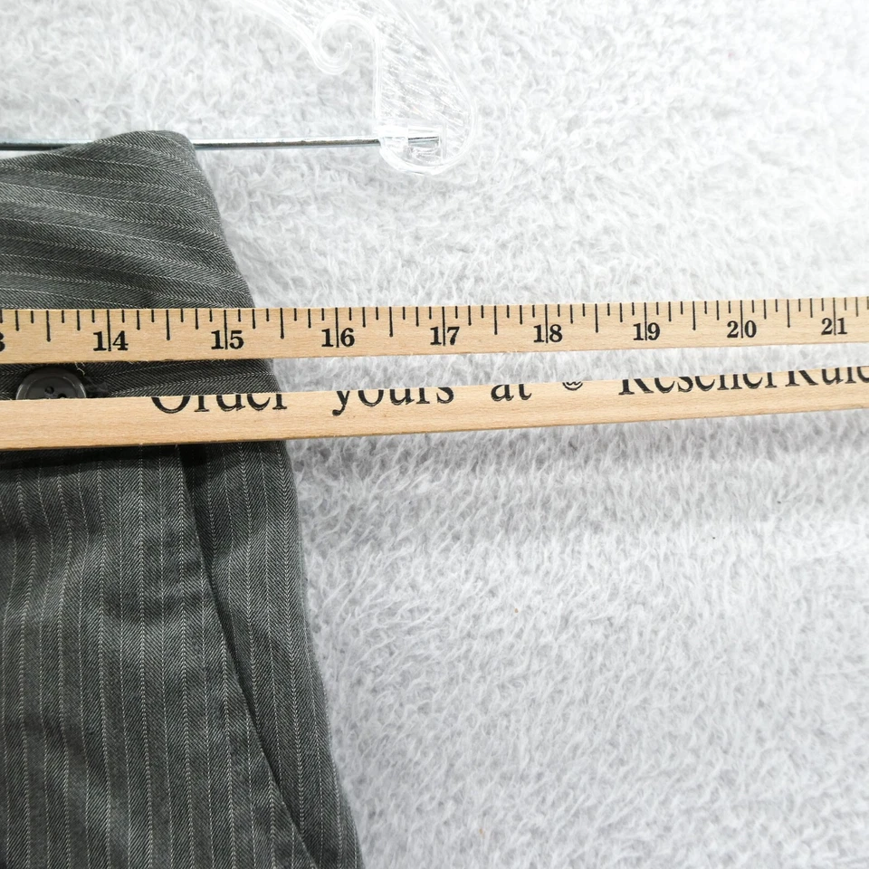 Pantalones de vestir Larry Levine talla 6 para mujer 30x30 gris a rayas pierna recta pantalones Foto 4 de 4