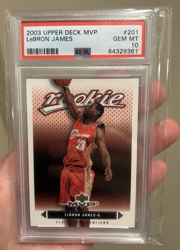 2003 Upper Deck MVP #201 LeBron James Rookie Card RC PSA 10 Gem Mint🔥🔥🔥