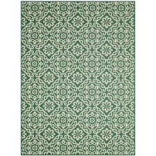 8x10 Home Dynamix Green Floral Petals Area Rug 6681-439 - Aprx 7' 9" x 10' 2"