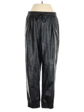 H By Halston Women Black Faux Leather Pants XS