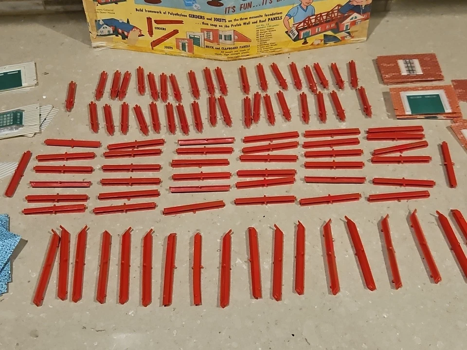 Lote de 100+ piezas de vigas y paneles KENNERS vigas rojas, viguetas y más (leer) Foto 4 de 4