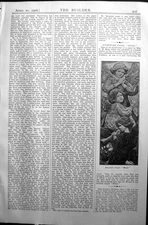 Original Old Antique Print Sculpture Panel Music 1906 Builder 20th Century