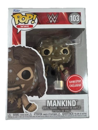 Funko Pop! WWE Mankind #103 GameStop Exclusive Mick Foley Vinyl Figure New wCase