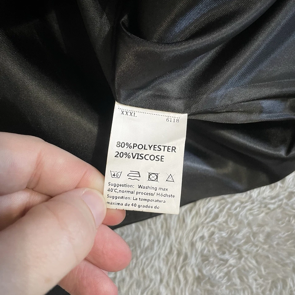 COOFANDY Dress Vest Suit Waistcoat Mens Size 3XL Formal Suit Black Gray Accent - Image 2 of 4