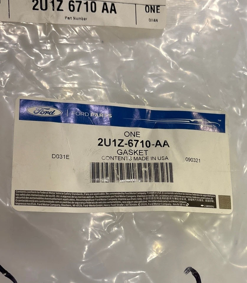 Junta de cárter de aceite original Ford OE 2U1Z-6710-AA para furgoneta E150 E250 E350 calidad OEM Foto 2 de 4