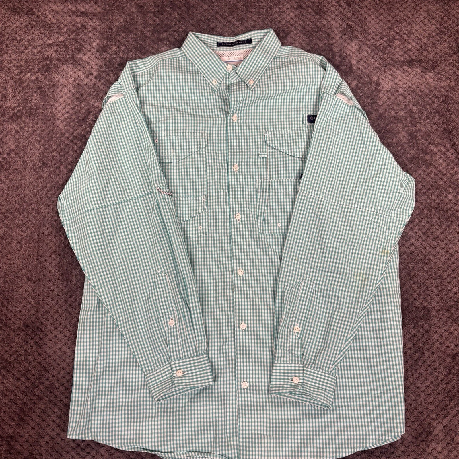 Columbia PFG Super Bonehead Fishing Shirt Mens LG