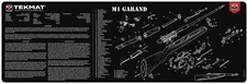 TekMat 36in Printed Gun Cleaning Mat M1 Garand, Black, TEK-36-M1GARAND-BK