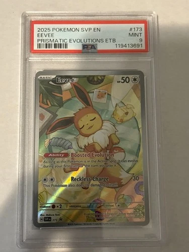 Pokemon Prismatic Evolutions Eevee 173 ETB Promo PSA 9