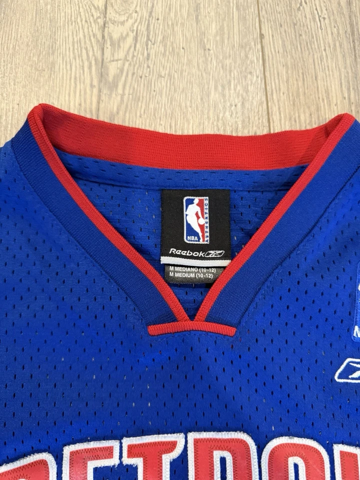 Camiseta deportiva vintage Reebok Ben Wallace Detroit Pistons juvenil longitud M +2 cosida Foto 2 de 4