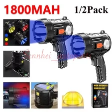 1/2x3000000LM Bright Solar/USB Rechargeable LED Spotlight Flashlight Searchlight