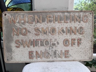 Vintage Petroliana Garage Forecourt Aluminium Sign by Hills of Staines London