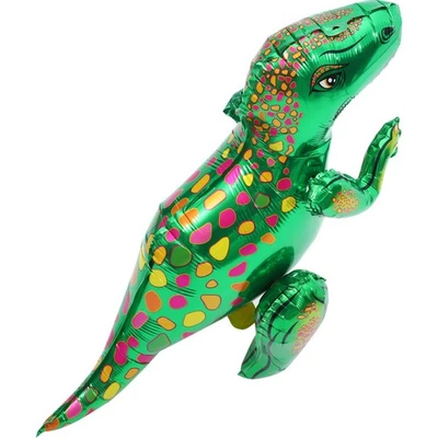 2 Pcs Fournitures De Fête Dinosaure Décoration Ballons Dinosaures En Aluminium - Photo 1/4
